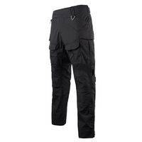 Uniforme Tactique Roewe Noir Treillis de Combat Type Frog avec Protections Genoux et Coudes Gilet Anti-Coupure et Anti-Couteau