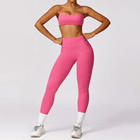 Combinaison de yoga légère et douce pour femme grande taille TZ8579, tenue de cycliste et de jogging, ensemble de sport pour l'entraînement en salle de sport, extensible dans les quatre sens
