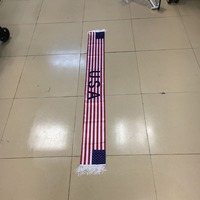 Écharpe en polyester tricotée personnalisée avec drapeau du Maroc pour les supporters de football, automne longue