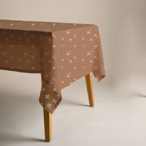 Printed Rectangular <strong>Tablecloth</strong> With Floral Pattern Custom Flowers Texture Woven for Dining Room Kitchen Use - Product Image 4
