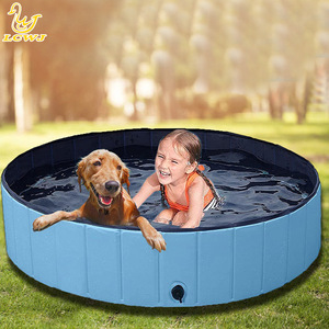 Piscine portable pour animaux LCWJ 80x20cm, pliable, en PVC, pour chiens et chats, bain extérieur, piscine de jeu - Product Image 2
