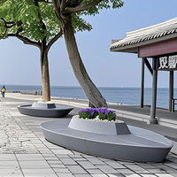 G057 GRC Jardinière en béton haute performance, pot de fleurs, banc, décoration artistique, embellissement public, autres meubles, pot, chaise, sur mesure