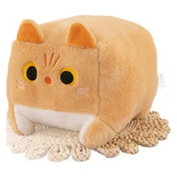 Boneka Hewan Lucu Desain Baru Grosir, Bantal & Guling Kucing Persegi Kawaii, Gantungan Kunci Boneka 10cm untuk Anak-Anak