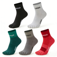 Chaussettes de sport athlétiques OEM en gros à cinq doigts, personnalisables avec logo, anti-ampoules, pour hommes et femmes, marathon, gym, fitness