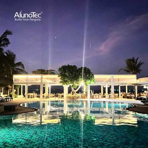 Tewaluno — <span class=keywords><strong>auvent</strong></span> rétractable et mobile, Patio, Protection contre la pluie, en aluminium, avec lumières Led - Product Image 5