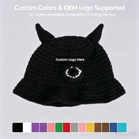 Gorro de Punto con Diseño en Relieve, Estilo Vintage, 100% Algodón, Multitalla, Unisex, Talla Grande, para Halloween y Cosplay, Fabricación OEM/ODM