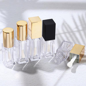 <span class=keywords><strong>EN</strong></span> STOCK SIN MOQ, Tubo Redondo Transparente de Pared Gruesa para Brillo Labial de 6 ml, Tubo de Aceite Labial Colorido para Venta con Aplicador de Pincel de Punto Grande - Product Image 2