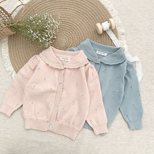 Pull cardigan pour bébé fille, hiver 2022, style vintage, tricoté, vêtements pour enfants, vente en gros 025AS22169 - Product Image 5