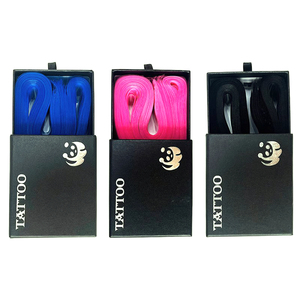 ปลอกคลิปหนีบสายไฟสำหรับสักลายแบบใช้แล้วทิ้ง 100 ชิ้น ขนาด 5x80 ซม. สีฟ้าชมพู ถุงป้องกันสำหรับเครื่องสักลาย - Product Image 1