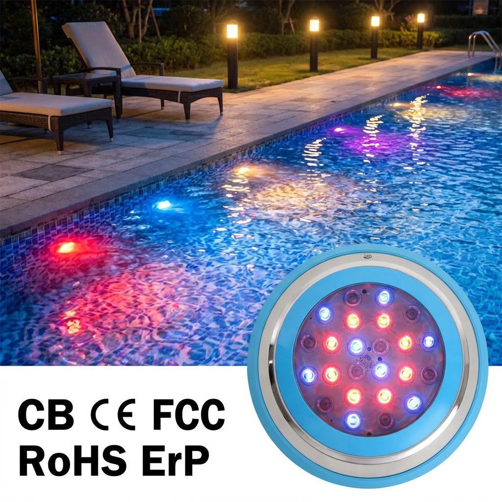 Swimming Pool Light Underwater Stainless Steel 35W Waterproof IP68 RGB Color Changing Underwater Led Light for Swimming Pool