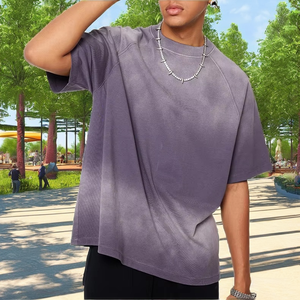 Camiseta Personalizada con Lavado Ácido para Hombre, Camiseta Extra Grande de Algodón con Lavado Vintage, Camiseta con Lavado Ácido al por Mayor, Camiseta Unisex de Algodón Grueso - Product Image 2