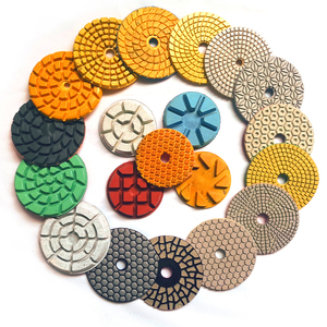 Kit Lucidatrice per Granito 4 Pollici Umido/Secco, Dischi Abrasivi Diamantati 50-3000 Grit per <span class=keywords><strong>Marmo</strong></span>, Quarzo, Pietra e Piastrelle - Product Image 1