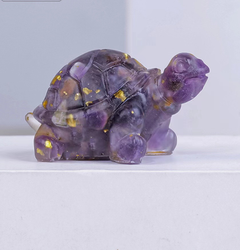 amethyst + gold foil