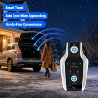 Clé de voiture intelligente universelle avec écran tactile LCD, entrée sans clé, avec fonction Apple Find My, télécommande anti-perte pour tous les véhicules à démarrage par bouton-poussoir OEM