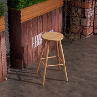 Tabouret de bar haut moderne en bois massif, idéal pour la cuisine, le restaurant, la maison et l'usage commercial – Vente chaude en gros