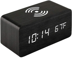 Bán Buôn Nhà Máy Thông Minh Điều Khiển Bằng Giọng Nói LED Bằng Gỗ Đồng Hồ Báo Thức Hiển Thị Nhiệt Độ Điện Tử Chuyển Động Cho Phòng Khách Máy Tính Để Bàn - Product Image 6