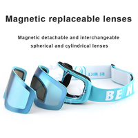 Masque de snowboard de haute qualité avec double lentilles interchangeables, anti-buée, protection UV 400, magnétique, personnalisable avec logo, modèle Snow-6100