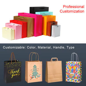 Çevre dostu kullanımlık hediye ambalaj toptan Kraft teşekkür ederim çanta perakende ve olaylar için marka promosyon çanta HONPAK - Product Image 5