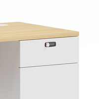 Bureau de patron minimaliste moderne Table d'ordinateur de bureau durable pour le superviseur de gestionnaire Bureau d'écriture à assemblage facile