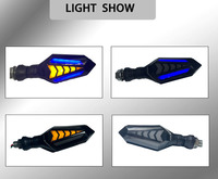 Clignotant pour Moto Moteur Lourd Scooter ATV Deux Côtés Lampe Circulante Système D'éclairage De Moto 12v