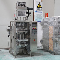 Máquina de llenado Vertical para polvo, dispositivo totalmente automático de 1g, 5g, 10g, 20g, 4/6/8 carriles para sellado trasero, para café, especias y polvos