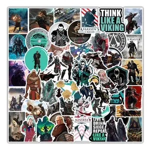 50Pcs Clássico Aventura Jogo Assassin Creed Graffiti Adesivos Menino Garrafa Laptop Waterproof Washi Label