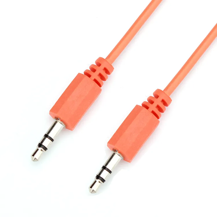 Orange AUX Cable Hi-Fi Sound Quality 3.5mm Auxiliary Audio Cable Male to Male AUX Cord for Car Home Stereos Speaker Headphone