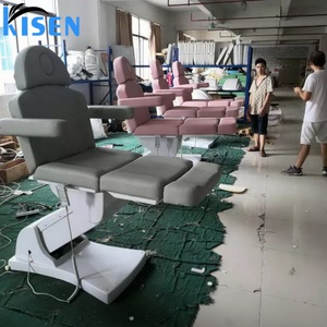 Table de massage électrique en cuir incurvée KISEN personnalisée pour soins du visage et cils, idéale pour salons de beauté et hôtels – Stock disponible - Product Image 2
