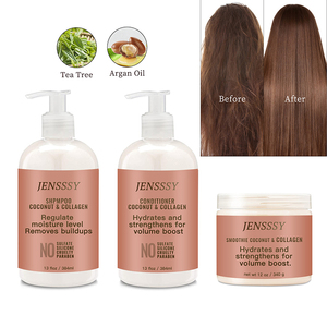 Huile d'arbre à thé OEM 100% naturelle, huile d'argan, shampooing anti-chute de <span class=keywords><strong>cheveux</strong></span>, biotine organique, ensemble de soins capillaires à étiquette privée personnalisée - Product Image 4