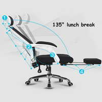Chaise de bureau ergonomique en maille pour la maison et le bureau, chaise de conférence pivotante réglable avec repose-pieds, vente en gros