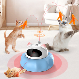 Jouet laser interactif intelligent 3-en-1 automatique et écologique pour chatons, avec fonction de jeu de cache-cache et bâton d'exercice mobile - Product Image 4