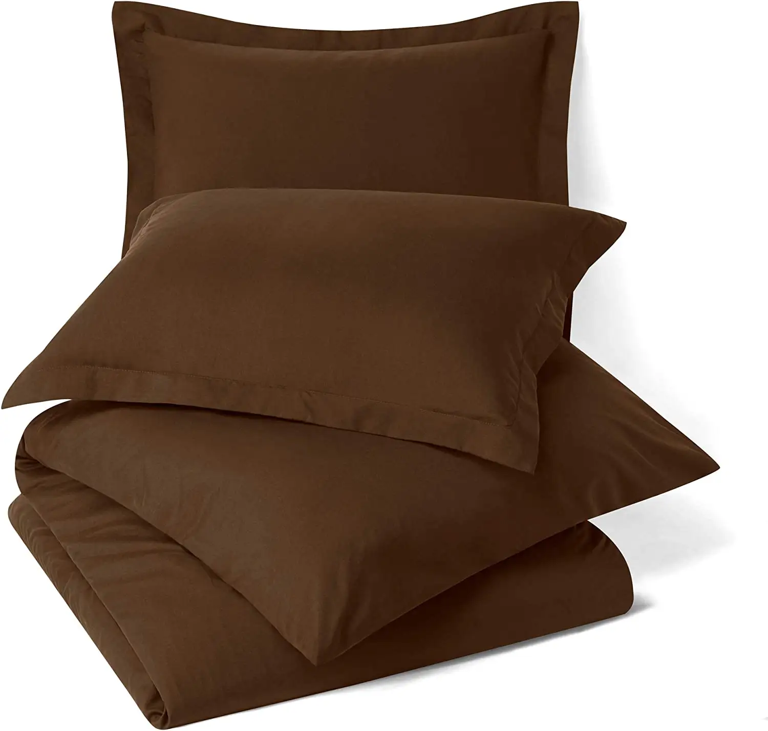 Duvet Cover Queen Size Brown color - Soft Queen Duvet Cover Set, 3 Piece Double Brushed Duvet Covers with Button Closure