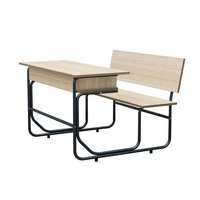 Ensemble banc et bureau scolaire moderne en métal, économique, pour salle de classe, chambre, salon, extérieur - Ergonomique, confortable, éducatif