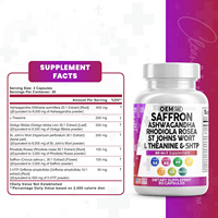 OEM/ODM Marque distributeur Extrait de safran Supplément Safran Ashwagandha Capsules
