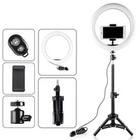 Lumière Annulaire LED de Haute Qualité pour Selfie, 18 Pouces, avec Trépied
