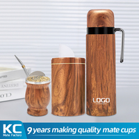 Kit de Yerba Mate personnalisé de style argentin avec récipient thermos pour tasse de Mate Bombilla brosse de nettoyage pour ventilateur de football cadeaux pour café et thé