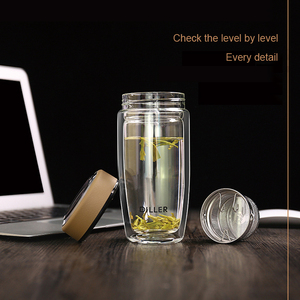 Wholesale Custom High Borosilicate Glass Bottle <strong>Tea</strong> <strong>Infuser</strong> Travel <strong>Mug</strong> with <strong>Infuser</strong> and Lid - Product Image 5