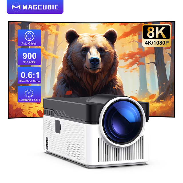 Magcubic 900ANSI 1080P Ultra Short Throw Allwinner H716 BT5.4 Auto Offset Electronic Focus Home Theater Voice HY450 Projector