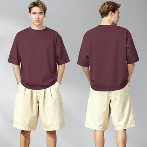 เสื้อยืดผ้าถักเนื้อหนาผสมโพลีเอสเตอร์/คอตตอนสำหรับผู้ชาย คุณภาพสูง พร้อมลายพิมพ์แบบกำหนดเอง ขายส่ง - Product Image 5