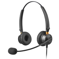 Casque de centre d'appels TalkVioce 600D avec microphone à réduction de bruit, interface USB, étanche IPX-4 pour PC et web