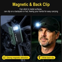 BORUiT R7 Lampe torche LED rechargeable 800 lumens avec lumière RGB, mini lampe de poche portable plate EDC pour les urgences domestiques et extérieures