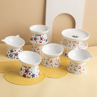 Gamelle surélevée personnalisée pour chat, anti-renversement, pour nourriture et eau, motif étoile à cinq branches, empreinte de patte, motif cerf volant, pour l'alimentation des animaux de compagnie