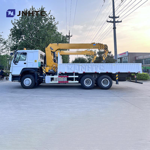 Sinotruck 336hp 12ton teleskopik, truk derek kargo lurus Boom dengan kapasitas angkat tinggi - Product Image 1