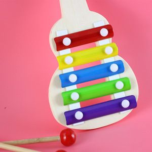 Jouet éducatif pour enfants de style populaire, xylophone en bois, piano à 5 tons, piano à frapper à la main pour enfants, éveil musical - Product Image 3