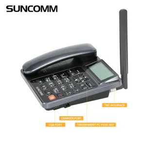Téléphone de bureau sans fil double SIM MP3 musique FM appel enregistrement muet suncomm G518 GSM fixe téléphone à domicile