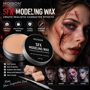 Cera Profesional para Modelar Efectos Especiales, Maquillaje de Efectos Especiales, Cera para Cicatrices y Piel, para Maquillaje de Terror de Halloween, Creación de Heridas Faciales - Product Image 1