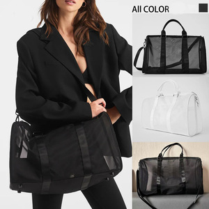 LOGO de marca personalizado ligero Yoga malla Fitness equipaje viaje al aire libre bolsa Weekender Nylon forro Duffel bolsa de gimnasio - Product Image 4