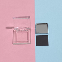 Nouveau Offre Spéciale unique Couleur ronde ombre à paupières cas vide carré transparent blush échantillon couleur poudre de test boîte