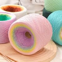 Fil à tricoter Cake 300g – Coton fantaisie dégradé, mohair long teint par segments pour châles féériques et robes de princesse tricotées à la main