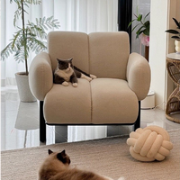 Fauteuil simple de style crème français, fauteuil d'appoint rétro pour salon et balcon, fauteuil inclinable